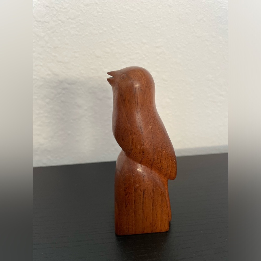 Vintage Hand Carved Wooden Bird.